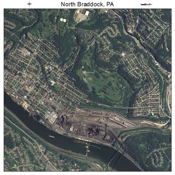 North Braddock, PA air photo map