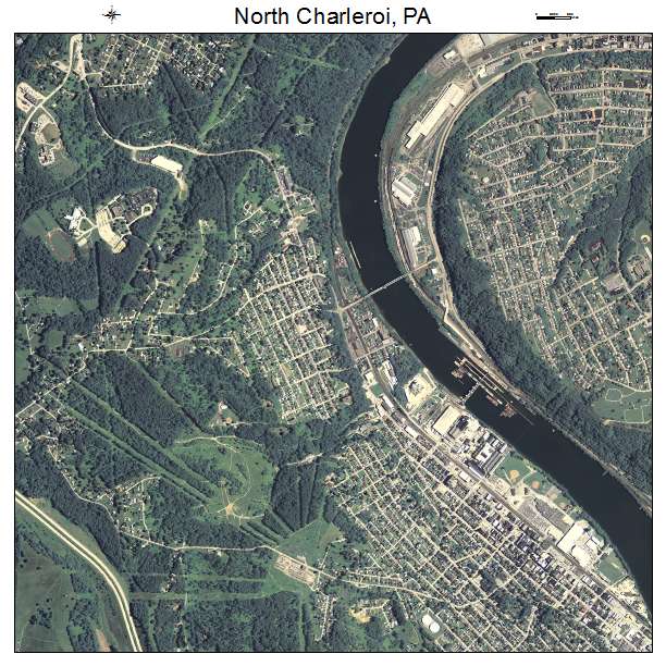 North Charleroi, PA air photo map