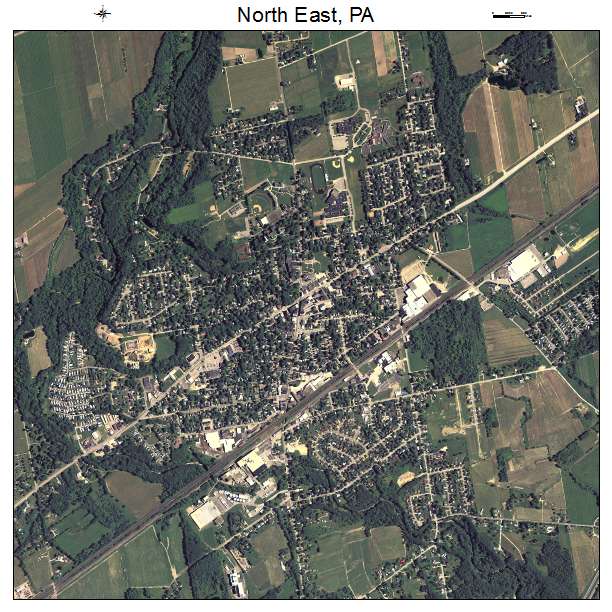 North East, PA air photo map