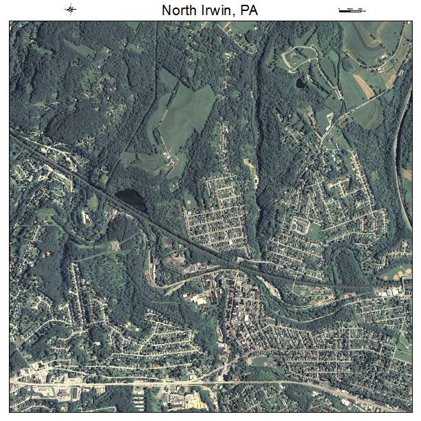 North Irwin, PA air photo map