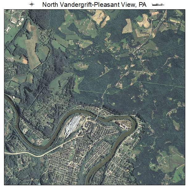 North Vandergrift Pleasant View, PA air photo map