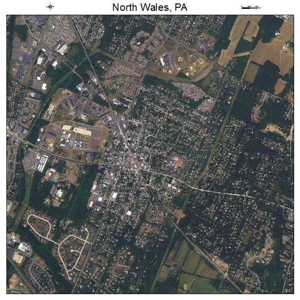 North Wales, PA air photo map