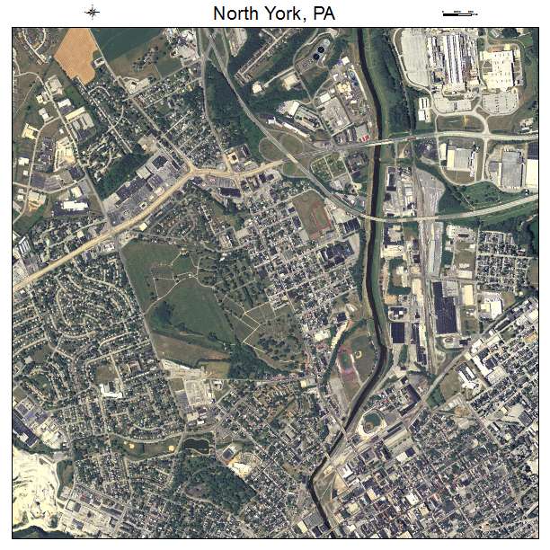 North York, PA air photo map