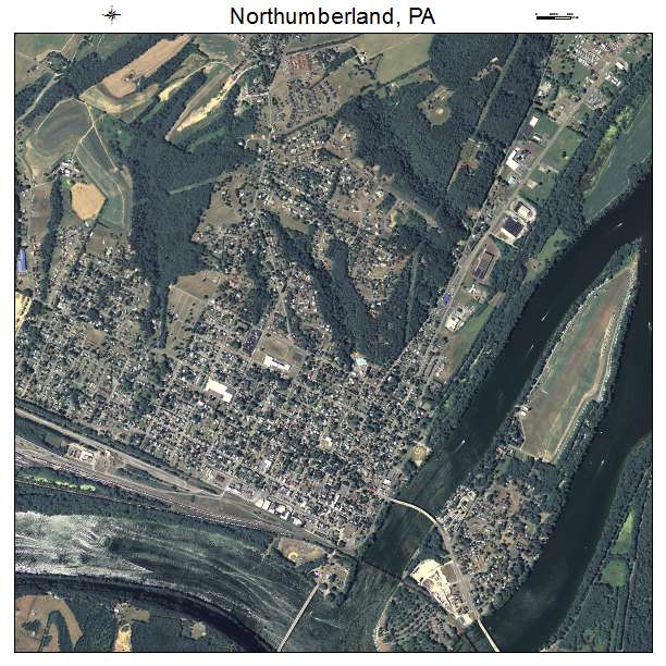 Northumberland, PA air photo map