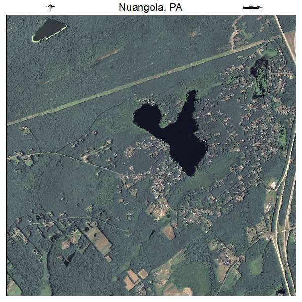 Nuangola, PA air photo map