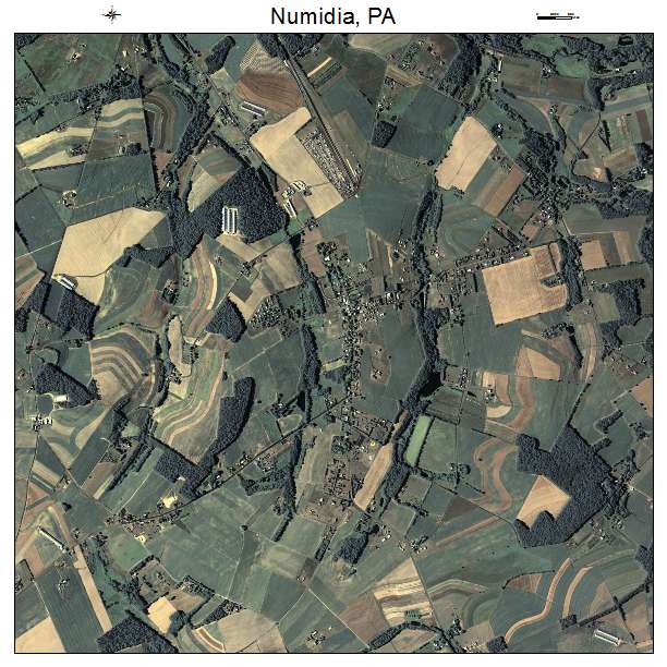 Numidia, PA air photo map