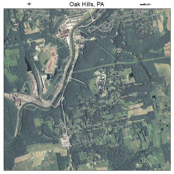 Oak Hills, PA air photo map