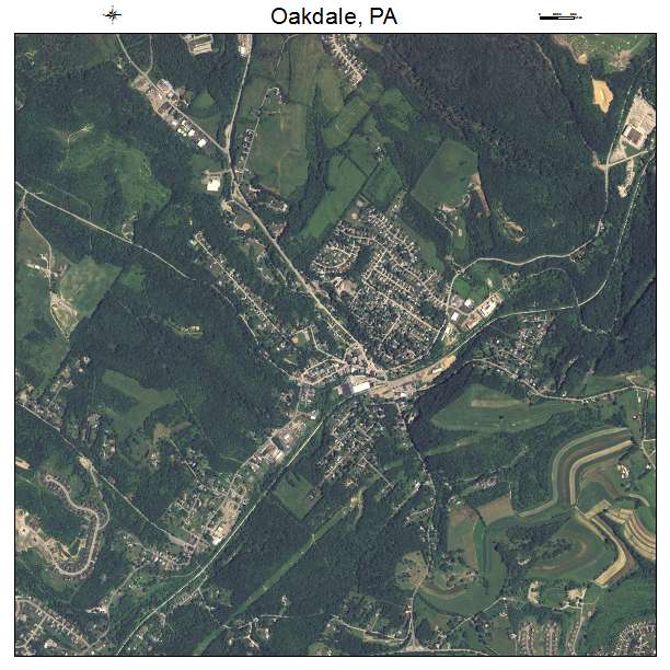 Oakdale, PA air photo map