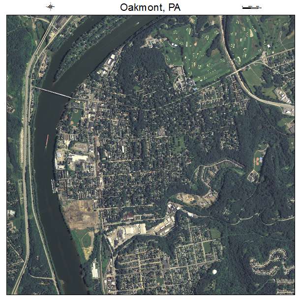 Oakmont, PA air photo map