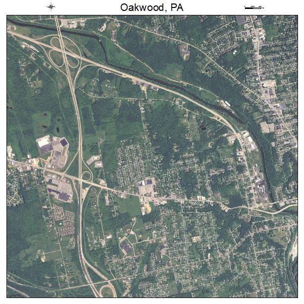 Oakwood, PA air photo map