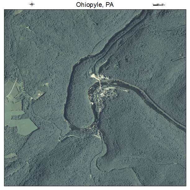 Ohiopyle, PA air photo map