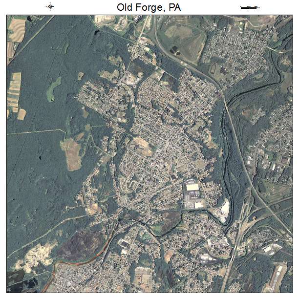 Old Forge, PA air photo map