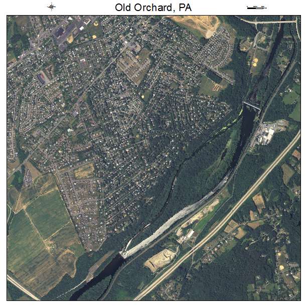 Old Orchard, PA air photo map