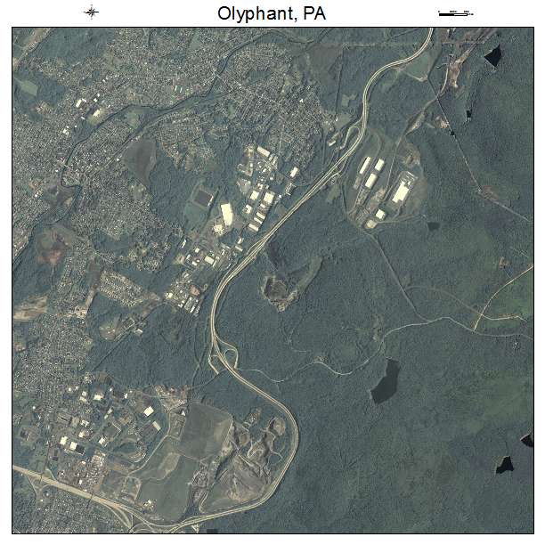 Olyphant, PA air photo map