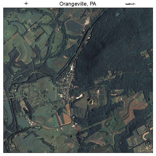 Orangeville, PA air photo map