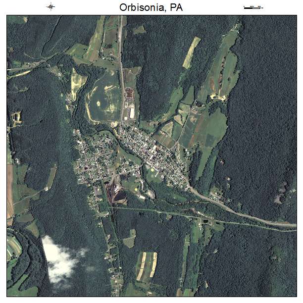 Orbisonia, PA air photo map