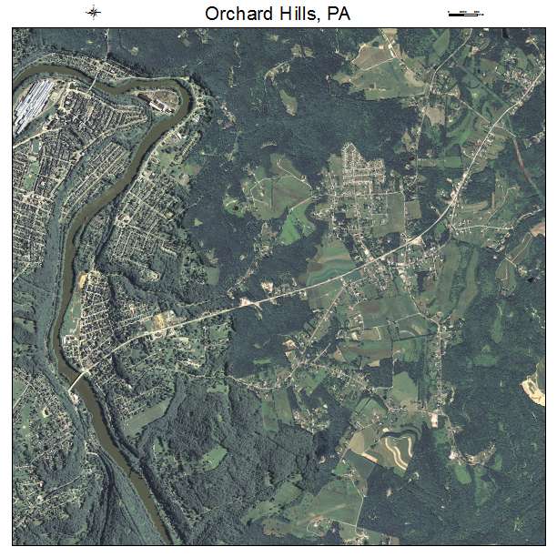 Orchard Hills, PA air photo map