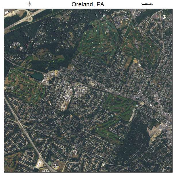 Oreland, PA air photo map