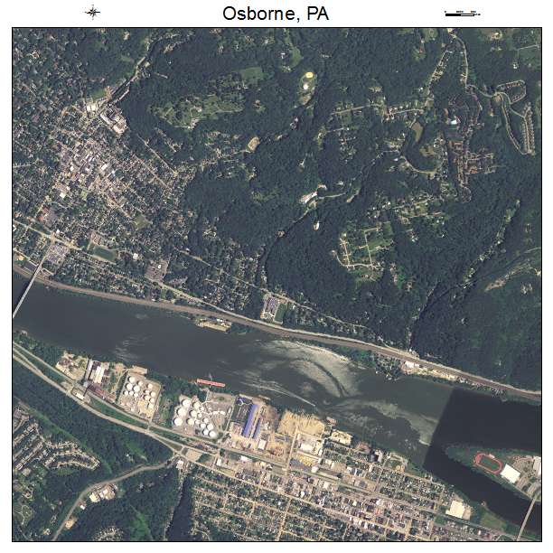 Osborne, PA air photo map