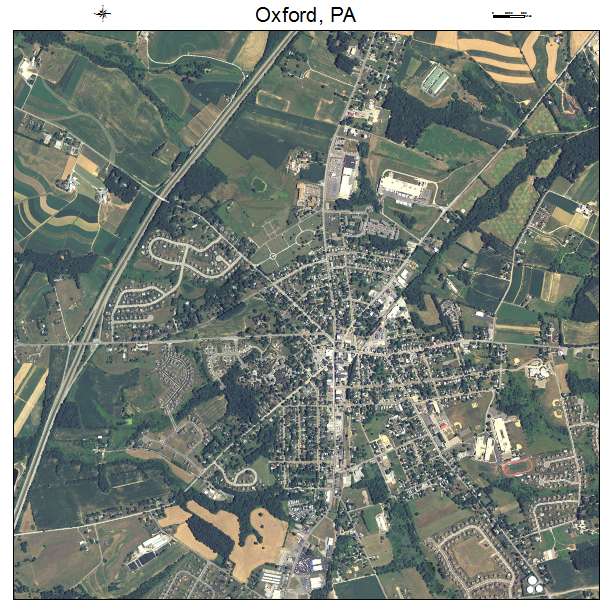 Oxford, PA air photo map