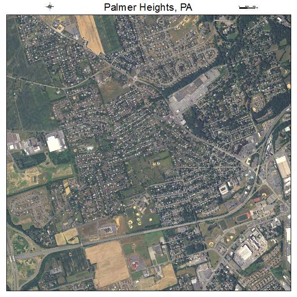 Palmer Heights, PA air photo map