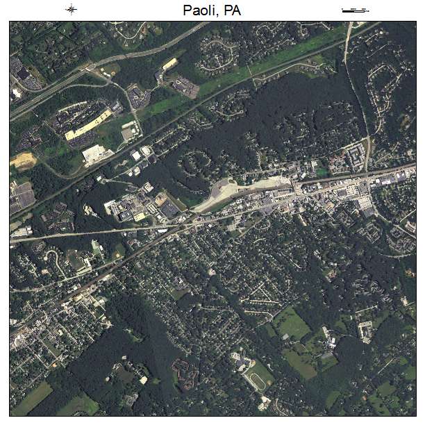 Paoli, PA air photo map