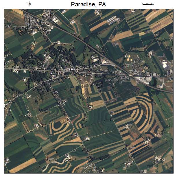 Paradise, PA air photo map