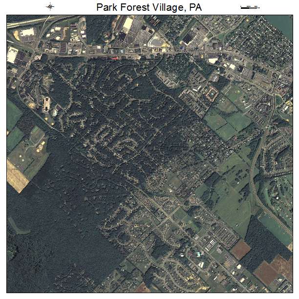 Park Forest Village, PA air photo map