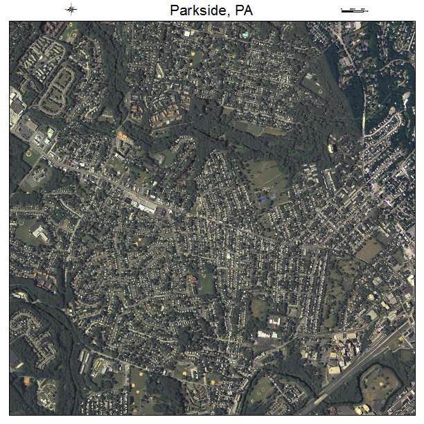 Parkside, PA air photo map