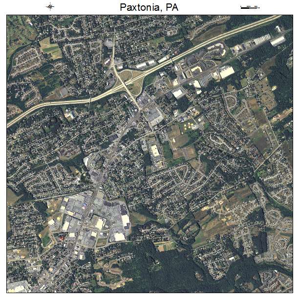 Paxtonia, PA air photo map
