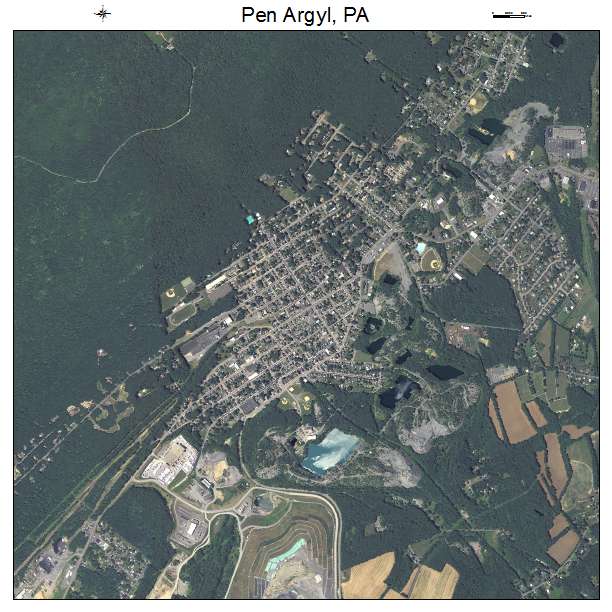 Pen Argyl, PA air photo map