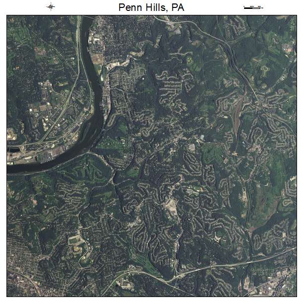 Penn Hills, PA air photo map