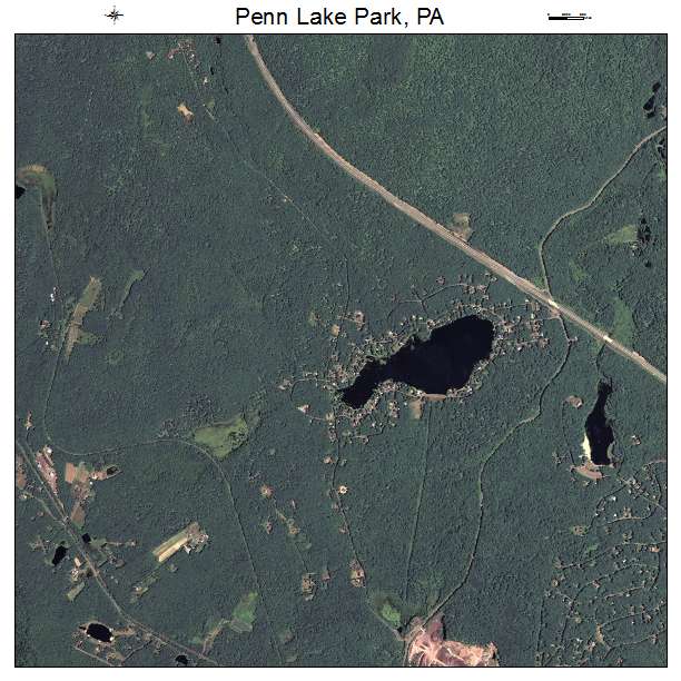 Penn Lake Park, PA air photo map
