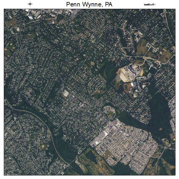 Penn Wynne, PA air photo map