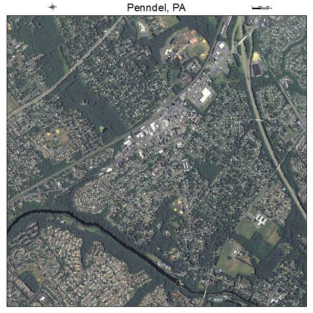 Penndel, PA air photo map