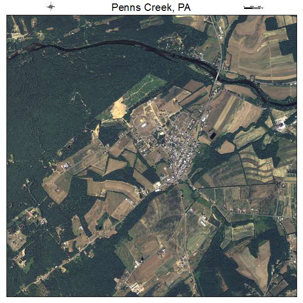 Penns Creek, PA air photo map