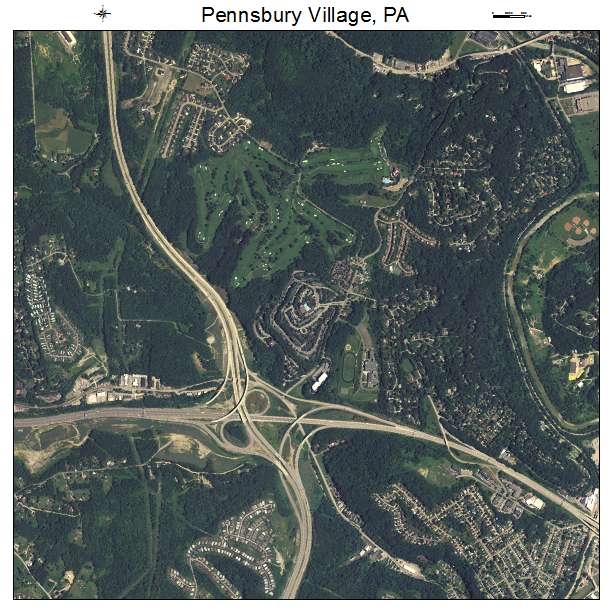 Pennsbury Village, PA air photo map