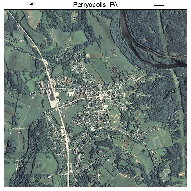 Perryopolis, PA air photo map