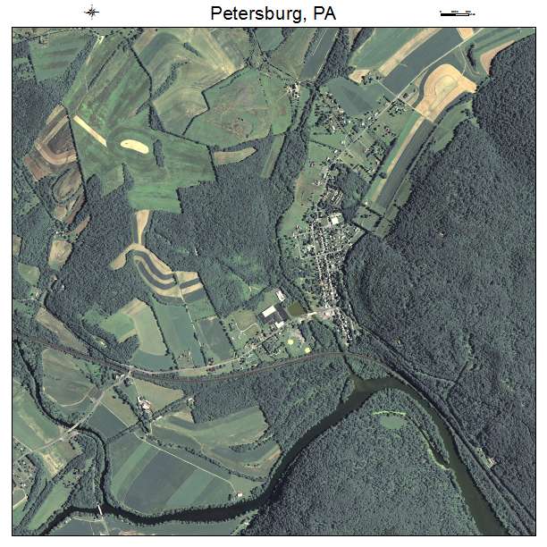 Petersburg, PA air photo map