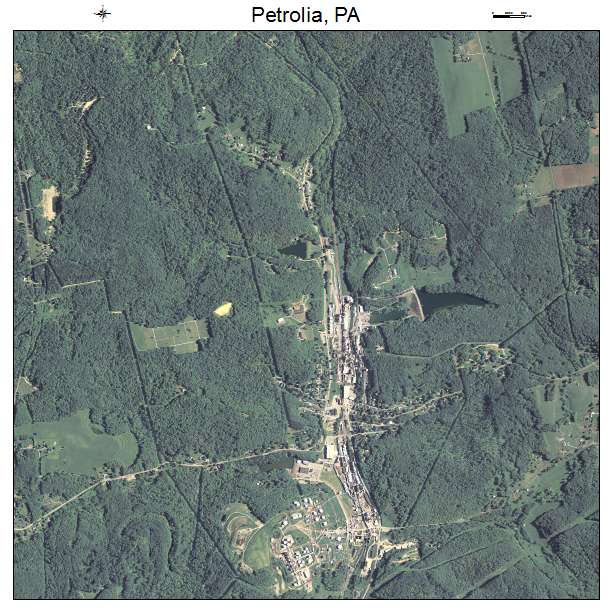 Petrolia, PA air photo map