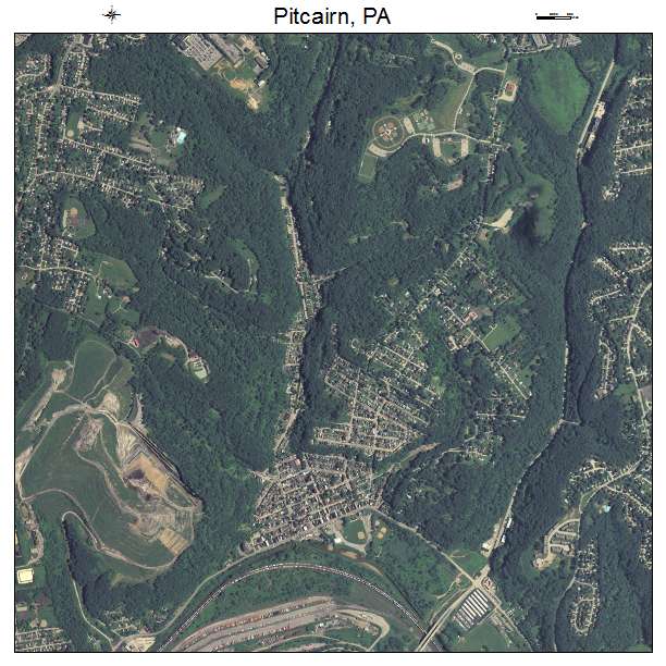 Pitcairn, PA air photo map