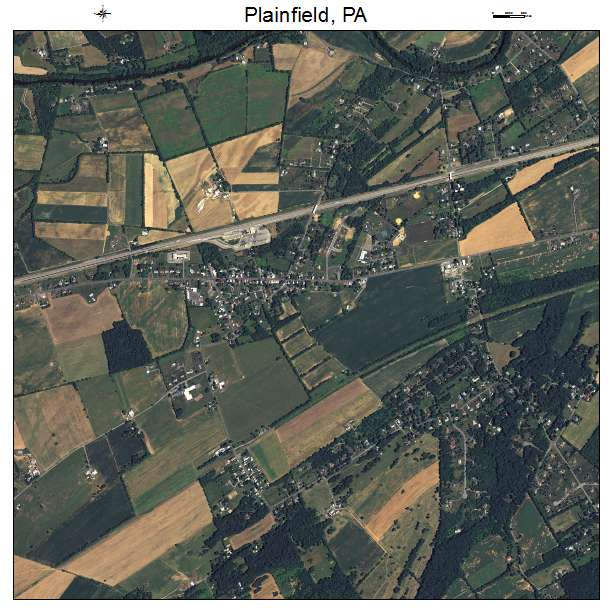 Plainfield, PA air photo map