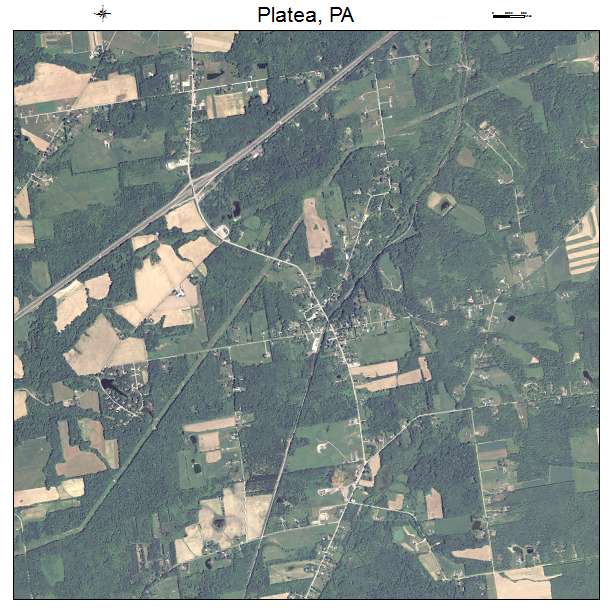 Platea, PA air photo map