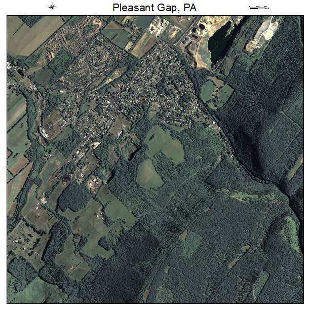 Pleasant Gap, PA air photo map