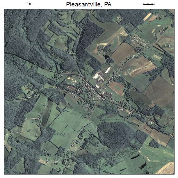 Pleasantville, PA air photo map