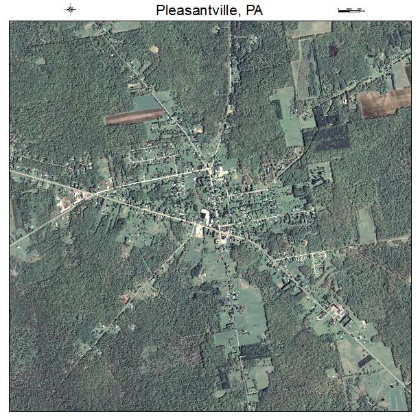 Pleasantville, PA air photo map