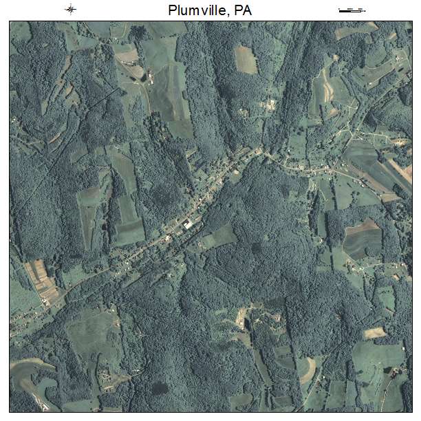 Plumville, PA air photo map