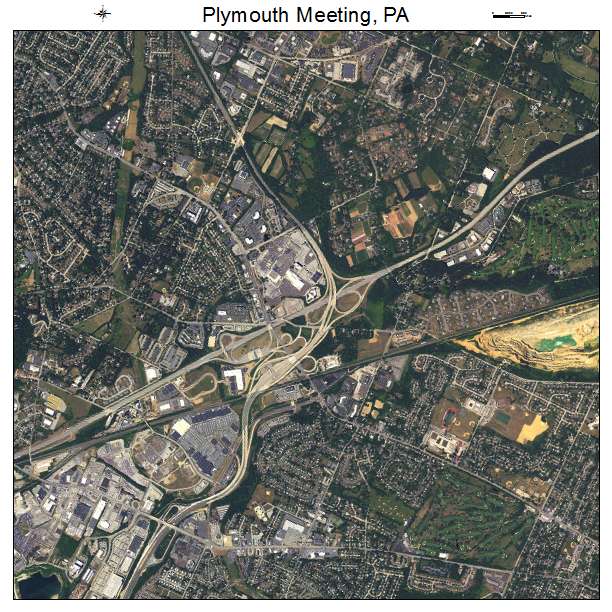 Plymouth Meeting, PA air photo map