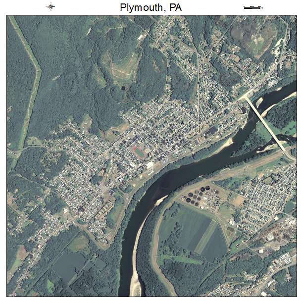 Plymouth, PA air photo map
