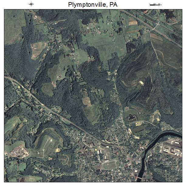 Plymptonville, PA air photo map